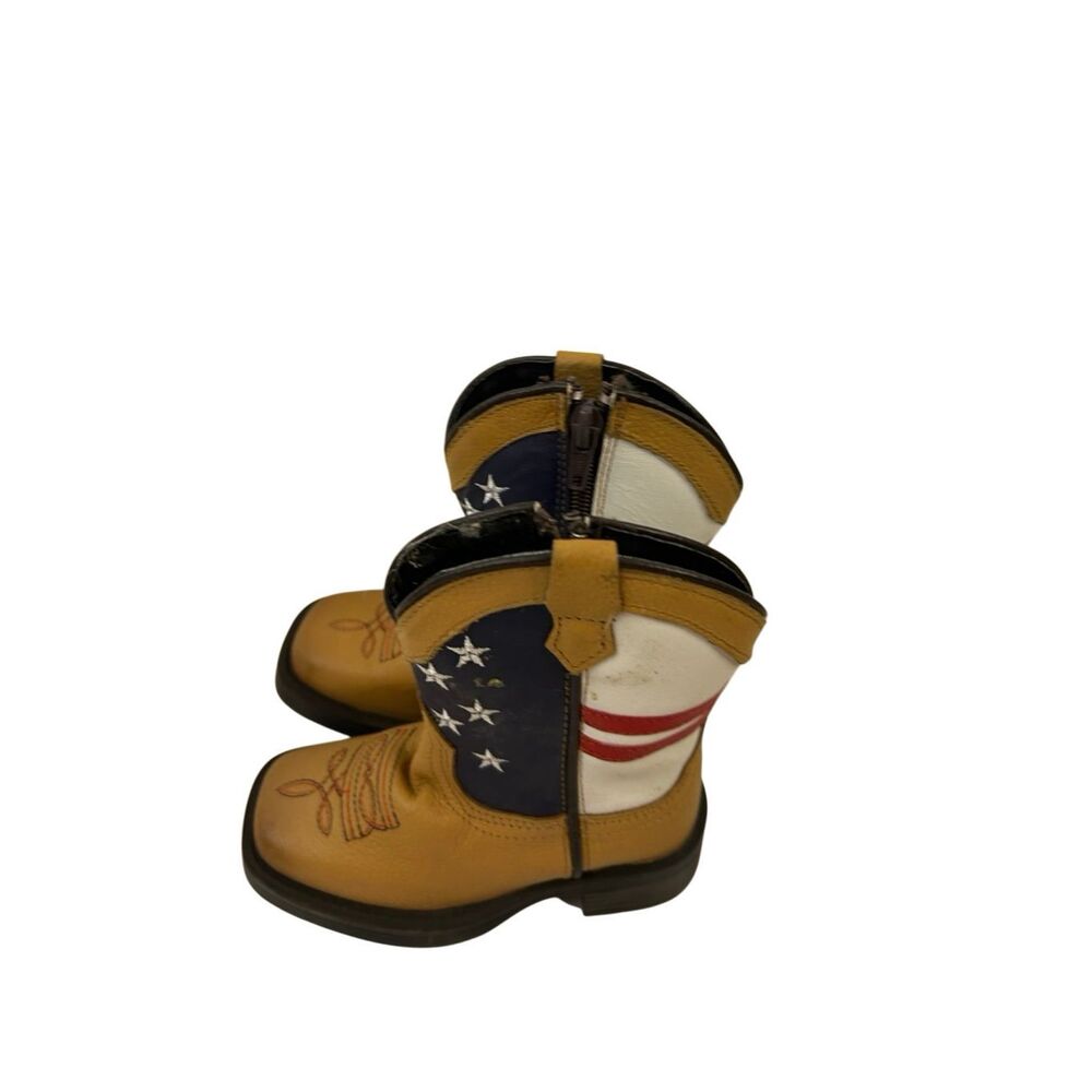 JB Dillon kids‎ cowboy boots size 7 Flag Stars